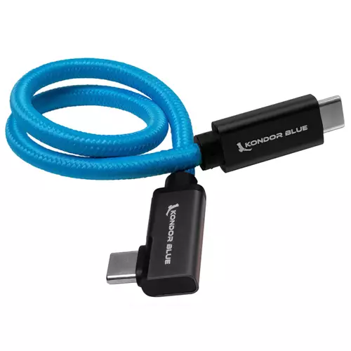 Kondor Blue KB-USBC-RA12 USB cable USB 3.2 Gen 2x2 0.3 m 20 Gbit/s 100 W Black Blue