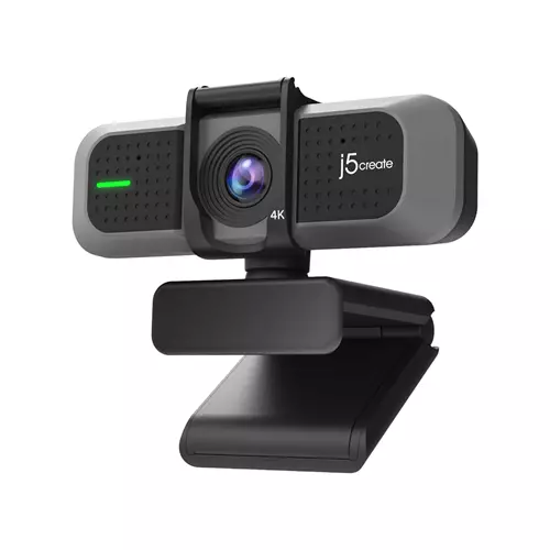 j5create JVU430 USB 4K Ultra HD Webcam 3840 x 2160 Video Capture Resolution Black and Silver