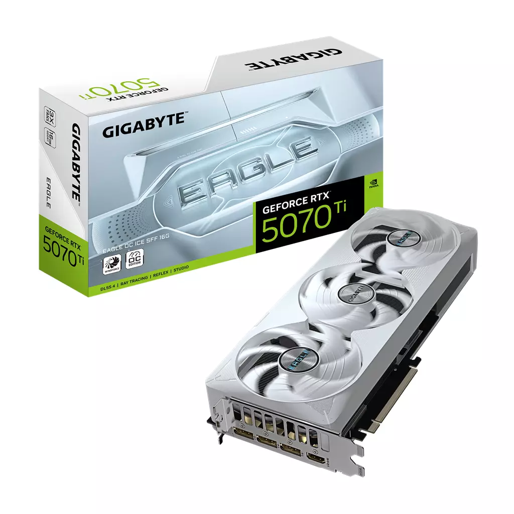 GIGABYTE GeForce RTX 5070 Ti EAGLE OC ICE - 16GB GDDR7 RAM - Grafikkarte