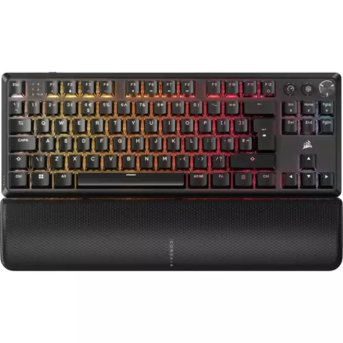 Photos - Keyboard Corsair K70 CORE TKL Wired & Wireless USB + RF Wireless + Bluetooth Mechanical QWERTY RGB LED Black CH-914901E-UK 