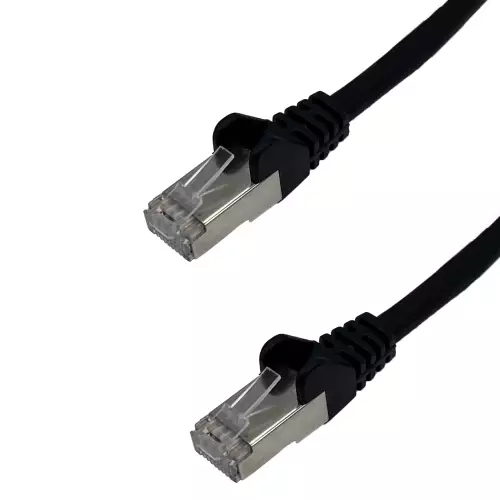 connektgear 10m RJ45 CAT6a SSTP Stranded Flush Moulded LS0H Network Cable - 26AWG - Black