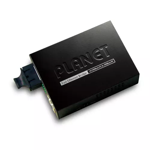 PLANET FT802UK network media converter 200 Mbit/s 1310 nm Multi-mode Single-mode Black