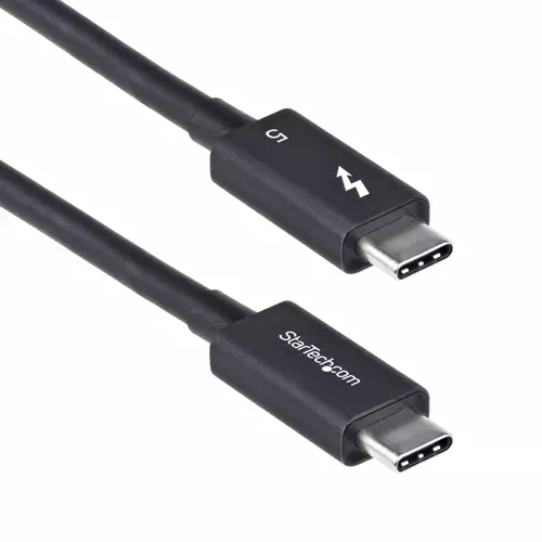 Photos - Cable (video, audio, USB) Startech.com 2.6ft  Thunderbolt 5 Cable 80Gbps/Up to 120Gbps 240W PD 8K 60Hz Certified Thunderbolt Cable - Compatible (80cm)