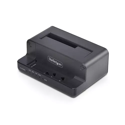 StarTech.com M.2 NVMe to 2.5/3.5" SATA Drive Duplicator Dual Bay Standalone SSD Cloner/Drive Dock Bidirectional NVMe to SATA / SATA to NVMe Up to 27GBpm TAA