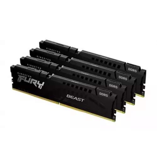 Kingston Technology FURY Beast 128GB 5600MT/s DDR5 CL40 DIMM (Kit of 4) Black XMP