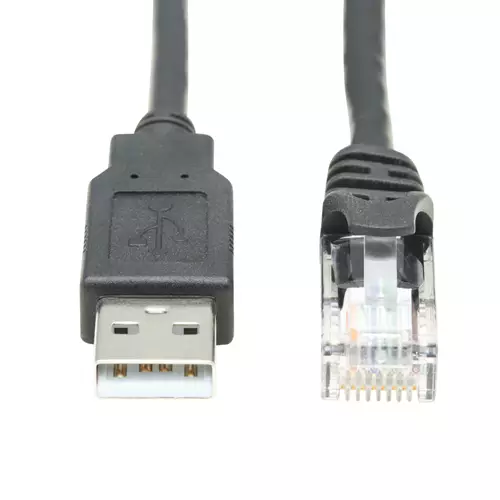Tripp Lite U009-015-RJ45-X USB-A to RJ45 Rollover Console Cable (M/M) - Cisco Compatible 250 Kbps 15 ft. (4.57 m) Black