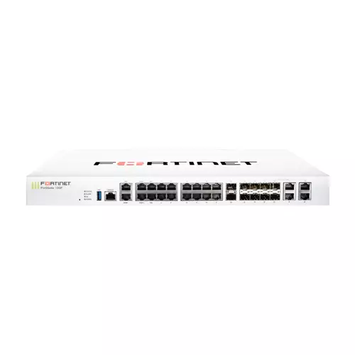 Fortinet 22 x GE RJ45 ports (including 2 x WAN ports 1 x DMZ port 1 x Mgmt port 2 x HA ports 16 x switch ports with 4 SFP port shared media) 4 SFP ports 2x 10G SFP+ FortiLinks dual power supplies redundancy.