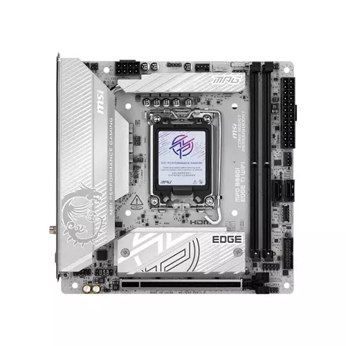 MSI Motherboard B860 LGA1851 Mini-ITX DDR5 PCIe 5.0 x16 MPG B860I EDGE TI WIFI