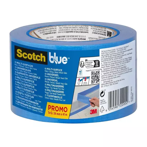 Photos - Tape Scotch Blue Multi-surface Masking  24mm x 41m  - 7100289932 7100289932(Pack 3)