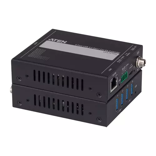 ATEN UCE33100 Network transmitter & receiver Black
