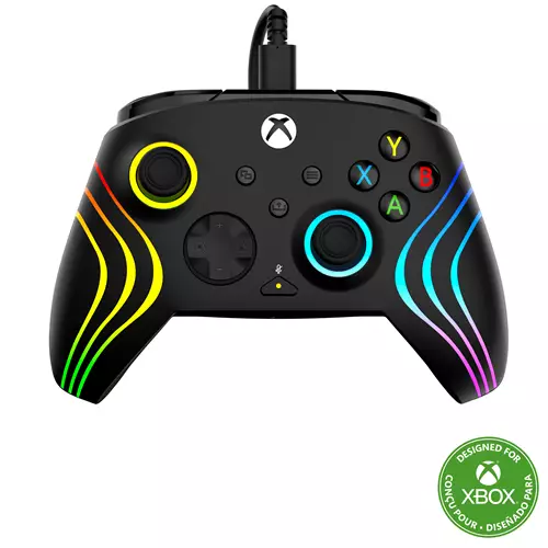 Photos - Gamepad Turtle Beach Afterglow Wave Black Wired RGB Gaming Controller with Mappable Buttons Hall-Effect Hair Triggers and Audio Cont 