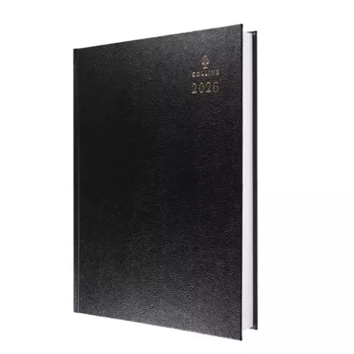 Photos - Planner Collins 47 Desk Diary A4 2 Page Per Day  Black 47.99-26 - 822171 822171  2026