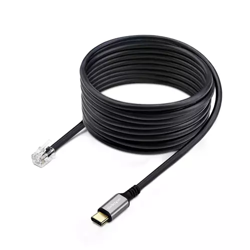 StarTech.com USB-C to RJ9 Adapter for Office Phone Handset or Wired/Wireless Headset Use Existing Landline Hardware 6ft/1.8m For Laptop/Desktop Computer/Mobile