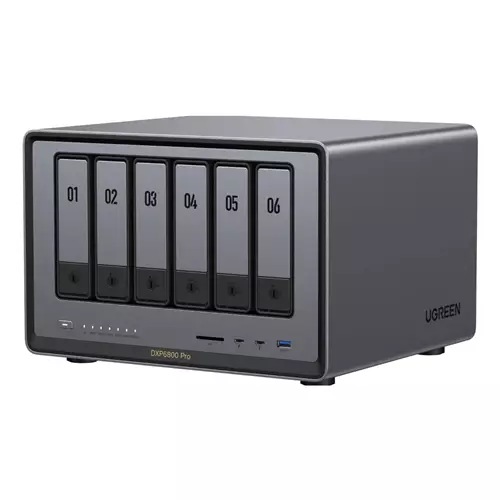 Ugreen NASync DXP6800Pro NAS Desktop Intel® Core™ i5 i5-1235U 8 GB DDR5 UGOS Pro Black, Grey