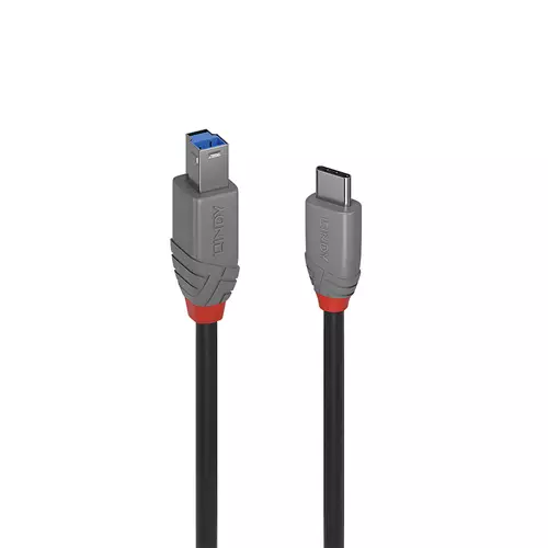 Lindy 3m USB 3.2 Type C to B Cable Anthra Line