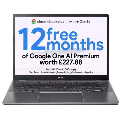 Acer Chromebook Plus 514 CB514-5H Traditional Laptop - Intel Core 5 120U 8GB 512GB SSD Integrated Graphics 14" WUXGA Chrome OS Iron