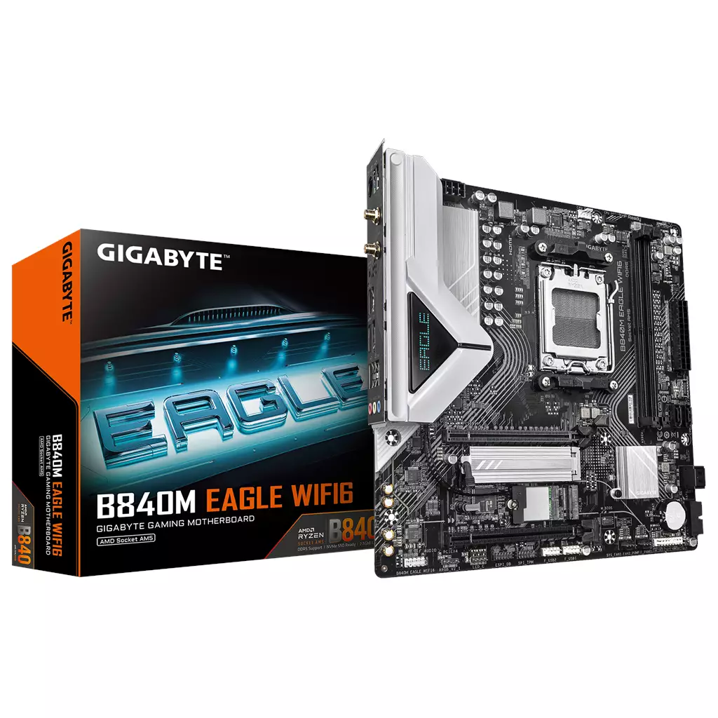 GIGABYTE B840M EAGLE WIFI6 DDR5 micro ATX AM5 Motherboard