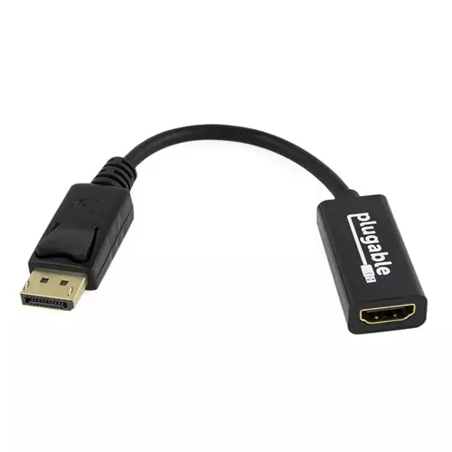 Photos - Other for Computer Plugable Technologies Passive DisplayPort to HDMI Adapter Driverless Compatible with Windows and Linux Systems and Displays