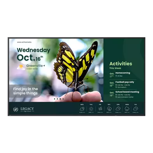 BenQ ST4304 Digital signage flat panel 109.2 cm (43") 350 cd/m 4K Ultra HD Black Built-in processor Android 14 18/7