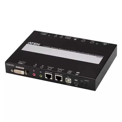 Photos - Keyboard ATEN 1-Local/Remote Share Access Single Port DVI KVM over IP Switch CN9600-AT-E 