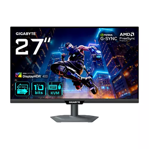 GIGABYTE M27UP 27 4K UHD Gaming Monitor - Dual Mode (4K 160Hz or FHD 320Hz) 3840 x 2160 1ms 350 cd/m FreeSync Premium DisplayHDR400 HDMI 2.1 Displayport 1.4