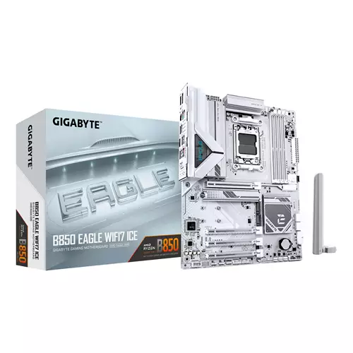 GIGABYTE B850 EAGLE WIFI7 ICE Motherboard AMD Socket AM5 AMD Ryzen 7000 Series AMD Ryzen 8000 Series AMD Ryzen 9000 Series Socket AM5 DDR5-SDRAM 256 GB