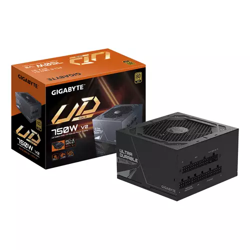 GIGABYTE UD750GM PG5 V2 Power Supply Unit- PCIe Gen 5.1 80 PLUS Gold Fully Modular Design 120mm Fan ATX 3.1 compatible EU Plug