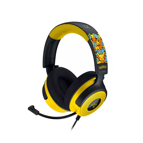 Photos - Headphones Razer Kraken V4 X Pokemon Headset Wired Head-band Gaming USB Type-C / USB Type-A Black Yellow RZ04-05180300-R3M1 