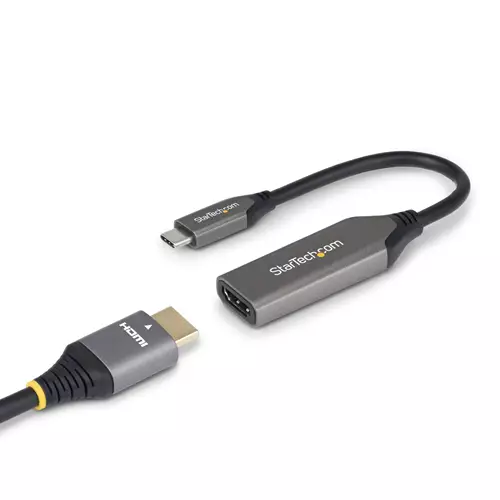 StarTech.com USB-C to HDMI Adapter 8K 60Hz / 4K 120Hz Thunderbolt / USB4 Compatible USB C to HDMI 2.1 Converter HDR10+ 7.9in (20cm) Cable