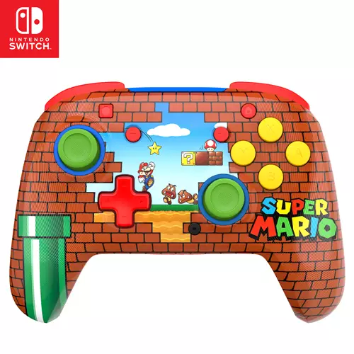Photos - Console Accessory Turtle Beach Rematch Wireless Controller: Mario Bricks Reveal Officially Licensed by Nintendo. Also works with Nintendo Swit 