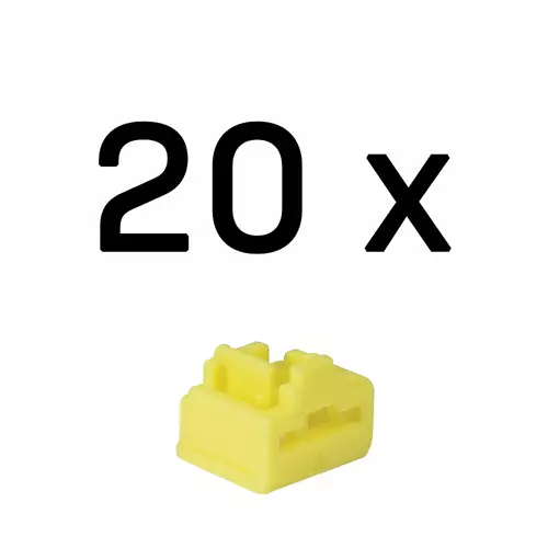 Lindy RJ-45 Port Blockers (Without Key) - Pack of 20 Yellow