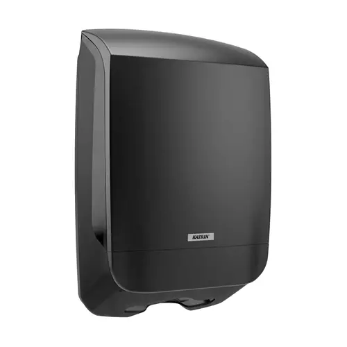 Photos - Paper Towel Holder / Dispenser Katrin Plastic Dispenser Medium For Paper Hand Towels Folded Black - 77434 77434 