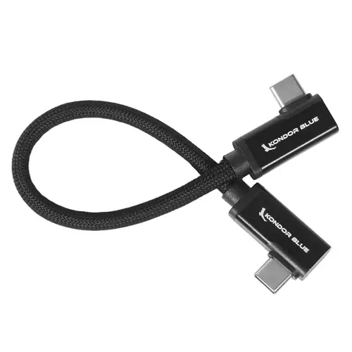 Kondor Blue KB-USBC-DRA-8-BK USB cable USB 3.2 Gen 2 (3.1 Gen 2) 0.2 m 20 Gbit/s 100 W Black