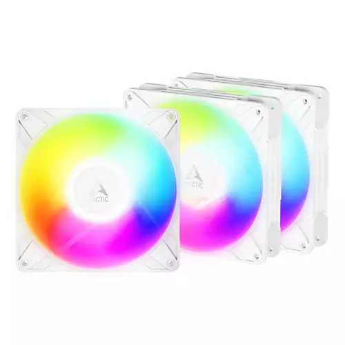 ARCTIC Freezer P14 Pro Reverse A-RGB (White) - 3 Pack - 140 mm A-RGB PWM Fan with Cable Splitter