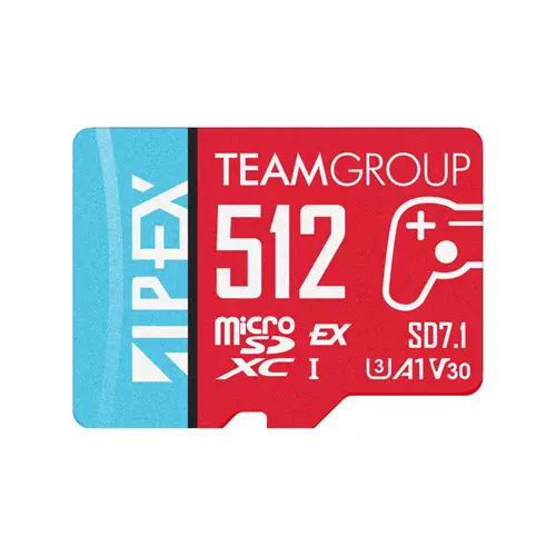 Team Group 512GB Apex SD7.1 MicroSDXC Express Card Nintendo Switch 2 Ready 800MB/s UHS