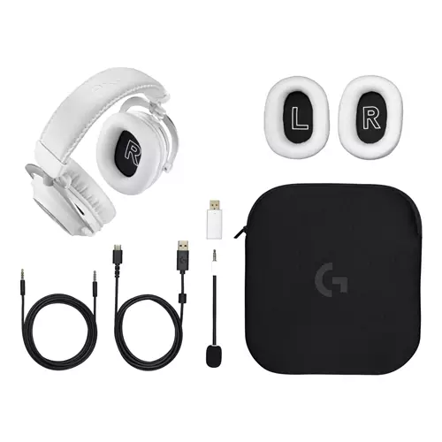 Logitech G 981-001269 headphones/headset Wireless Head-band Gaming Bluetooth White