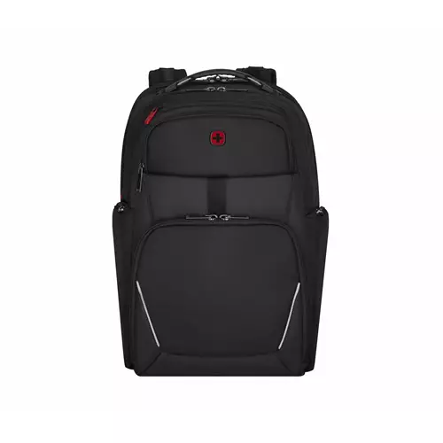 Wenger/SwissGear Meteor backpack Casual backpack Black Polyester Polyvinyl chloride (PVC) Recycled polyethylene terephthalate (rPET)