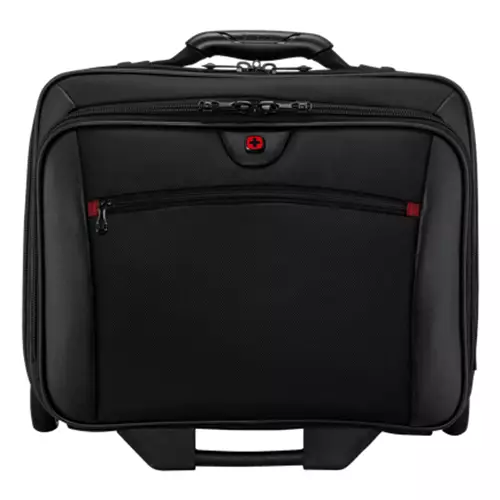 Wenger/SwissGear Potomac. Case type: Trolley case Maximum screen size: 43.2 cm (17") Number of compartments: 3 Number of front pockets: 1 Carrying handle(s). Weight: 3.5 kg. Surface coloration: Monochromatic