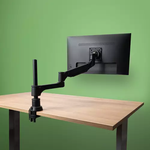 R-Go Tools Monitor arm R-Go Caparo Single fully adjustable with gas spring 3-9 kg load capacity 100% circular black