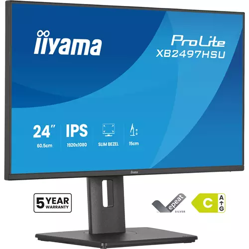 iiyama ProLite XB2497HSU-B1 computer monitor 60.5 cm (23.8") 1920 x 1080 pixels Full HD LED Black