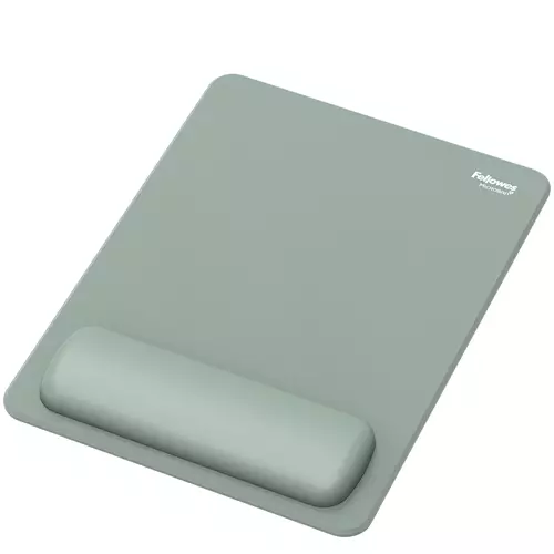 Fellowes Breyta XL Mouse Mat Wrist Rest XL Mouse Pad Wrist Support with Antibacterial Protection Ergonomic Mouse Mat Sage