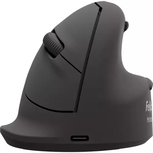 Fellowes Vertical Wireless Mouse Breyta Plus+ Ergonomic Right Handed Vertical Mouse with Antibacterial Protection Large