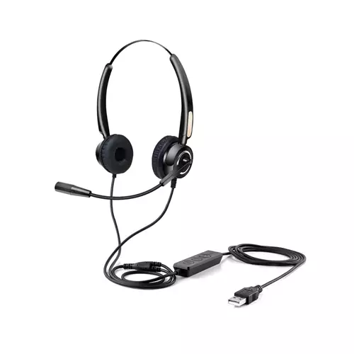 Urban Factory MOVEE: OVER-THE-EAR USB WIRED HEADSET WITH REMOTE CONTROL - USB-A. USB-C and 3.5 mm Jack