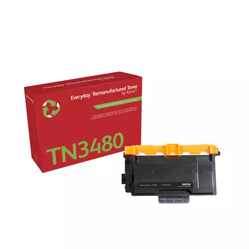 Everyday Mono Remanufactured Toner by Xerox compatible with Brother TN3480 High capacity