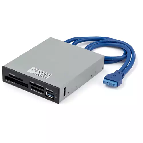 StarTech.com USB 3.0 Internal Multi-Card Reader with UHS-II Support - TAA CF Memory Stick (MS) MicroSD (TransFlash) MicroSDHC MiniSD MMC MS Duo MS Micro (M2) MS... Black Metallic 5000 Mbit/s Plastic Steel Power CE FCC RoHS. TAA REA