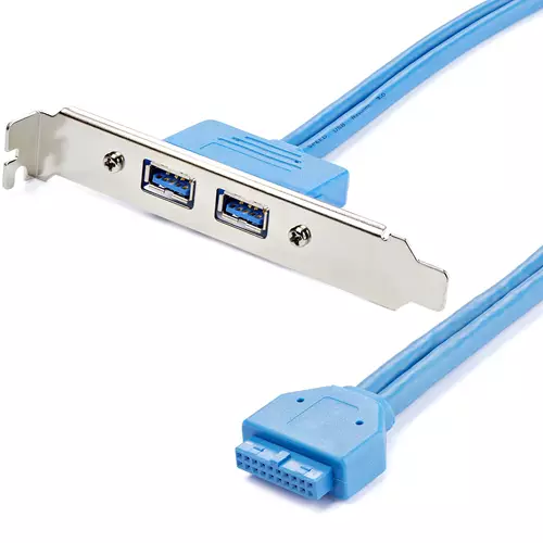 Photos - Other Components Startech.com 2 Port USB 3.0  A Female Slot Plate Adapter USB3SPLATE (5Gbps)