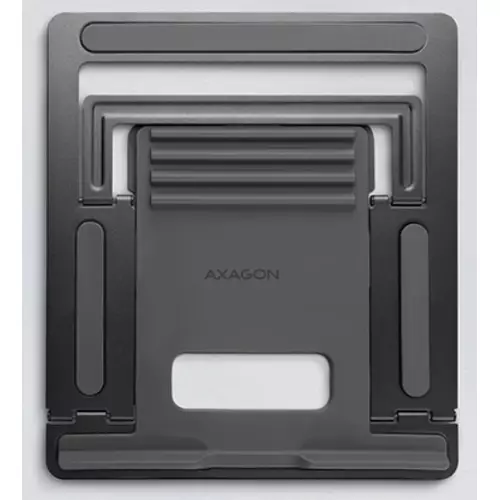 Axagon STND-L Aluminum stand for laptops size 10"17.3". Eight adjustable height and angle. Grey version.