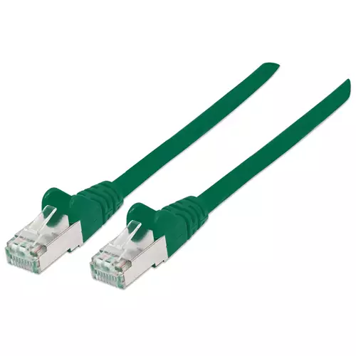 Intellinet Network Patch Cable Cat6 3m Green Copper S/FTP LSOH / LSZH PVC RJ45 Gold Plated Contacts Snagless Booted Lifetime Warranty