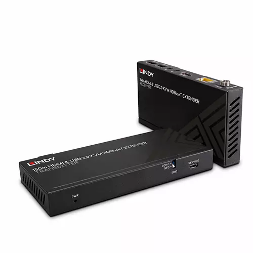 Lindy 150m Cat.6 HDMI 4K60 USB 2.0 & IR HDBaseT KVM Extender