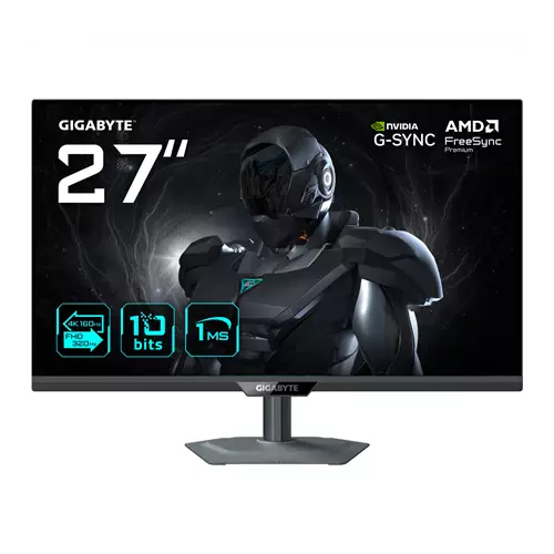GIGABYTE G27UP 27 4K UHD Gaming Monitor - Dual Mode (4K 160Hz or FHD 320Hz) 3840 x 2160 1ms 400 cd/m FreeSync Premium HDR10 HDMI 2.1 Displayport 1.4
